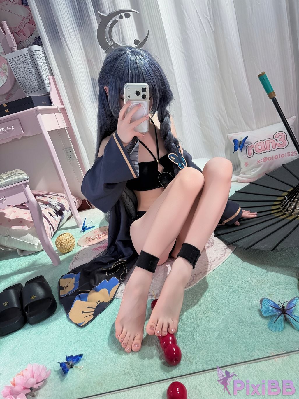 Cosplayer Somezo ran3 Blue Archive Feisaki swimsuit PixiBB.COM 086