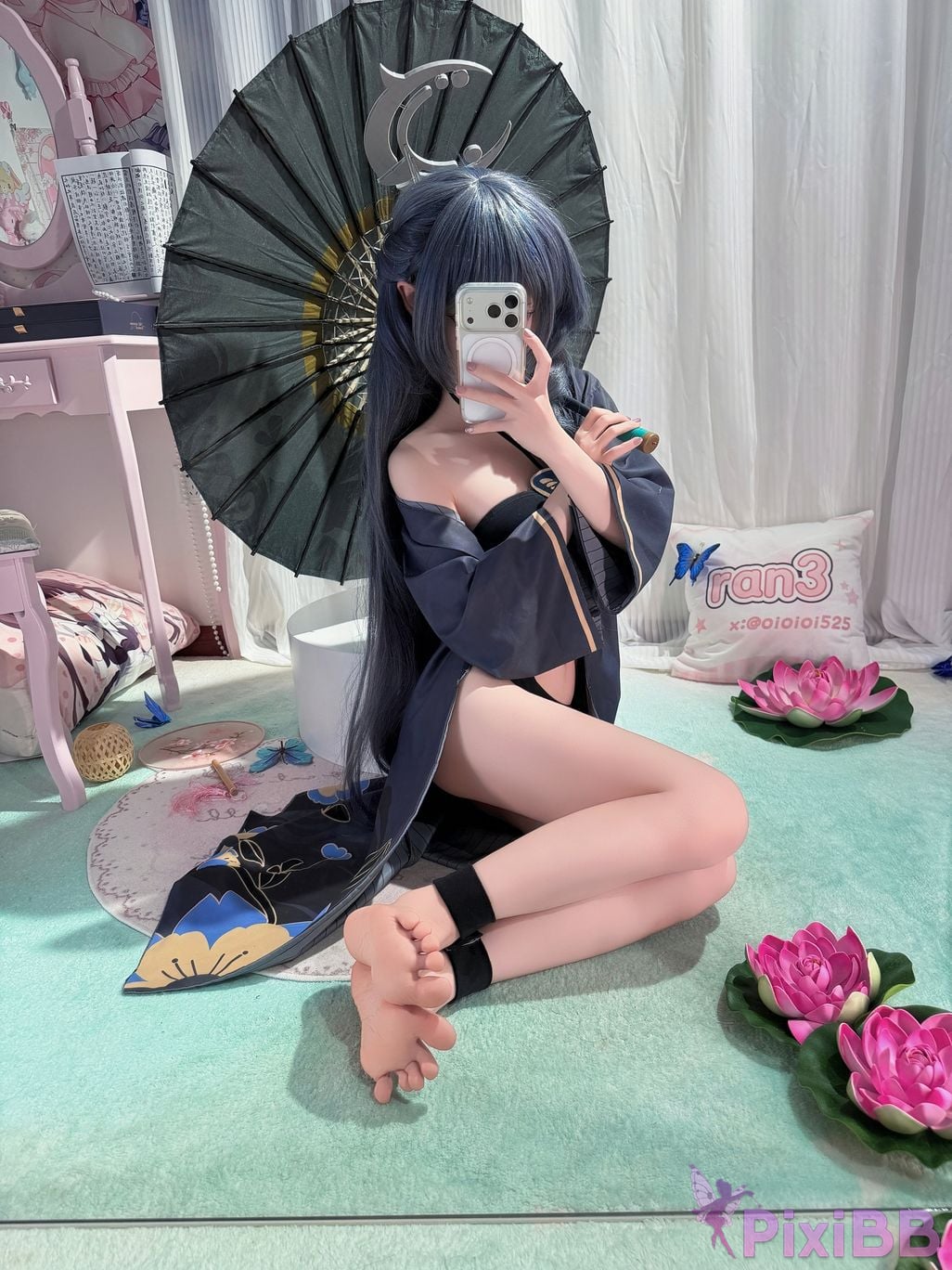 Cosplayer Somezo ran3 Blue Archive Feisaki swimsuit PixiBB.COM 089