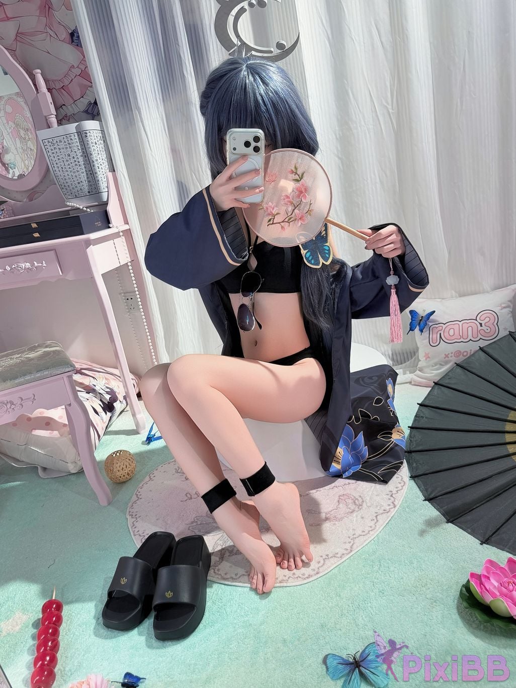 Cosplayer Somezo ran3 Blue Archive Feisaki swimsuit PixiBB.COM 092