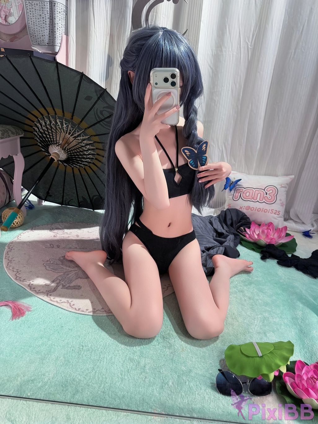 Cosplayer Somezo ran3 Blue Archive Feisaki swimsuit PixiBB.COM 094