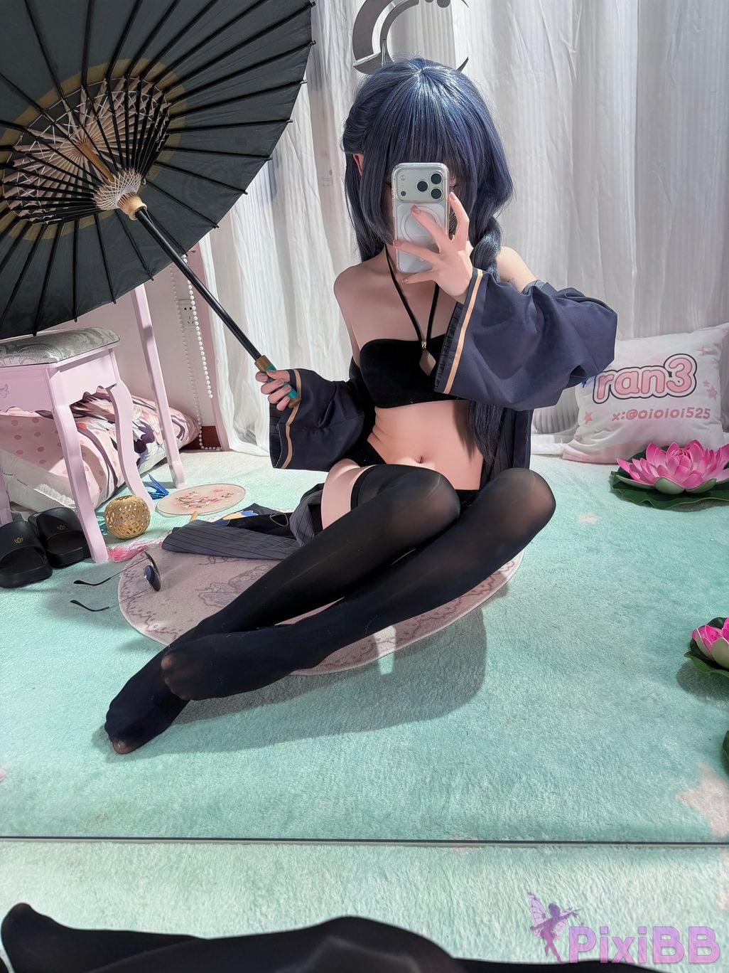 Cosplayer Somezo ran3 Blue Archive Feisaki swimsuit PixiBB.COM 096