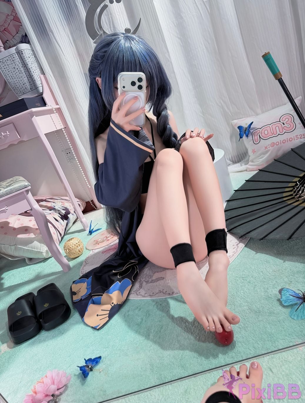 Cosplayer Somezo ran3 Blue Archive Feisaki swimsuit PixiBB.COM 098