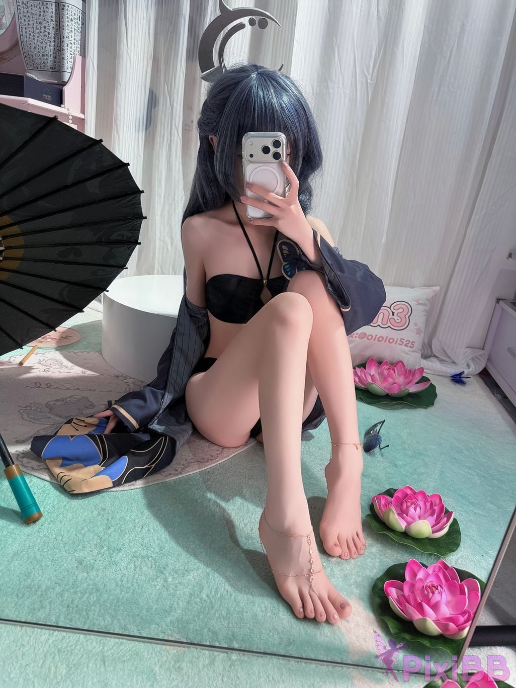 Cosplayer Somezo ran3 Blue Archive Feisaki swimsuit PixiBB.COM 101