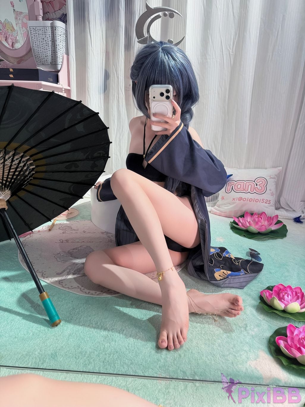 Cosplayer Somezo ran3 Blue Archive Feisaki swimsuit PixiBB.COM 103