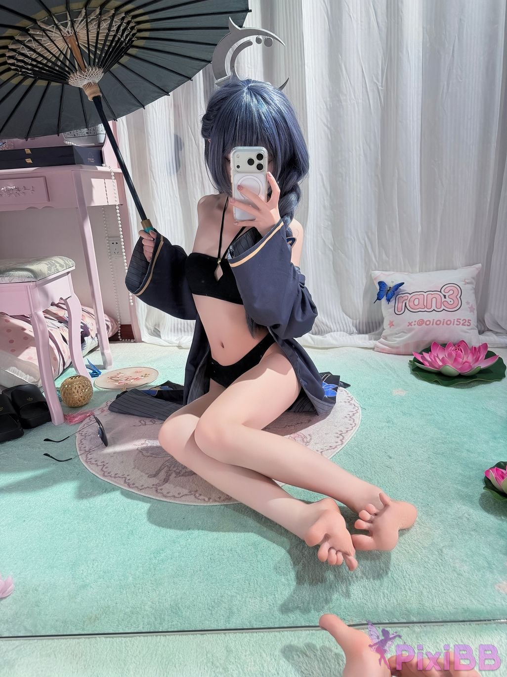 Cosplayer Somezo ran3 Blue Archive Feisaki swimsuit PixiBB.COM 104