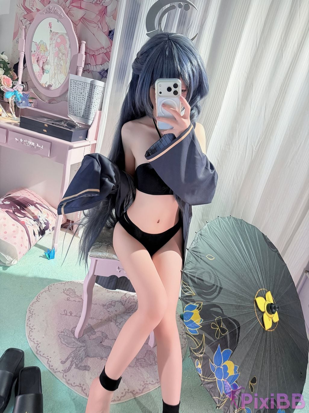Cosplayer Somezo ran3 Blue Archive Feisaki swimsuit PixiBB.COM 107
