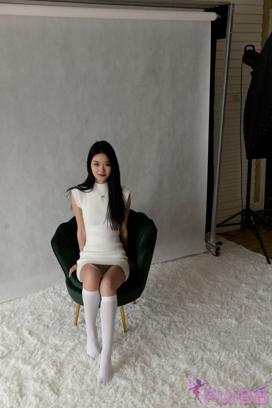 Private Photoshoot Xiaoya kemi R18 OK X model White stockings with long legs and beautiful pussy Full scale shooting PixiBB.COM 003