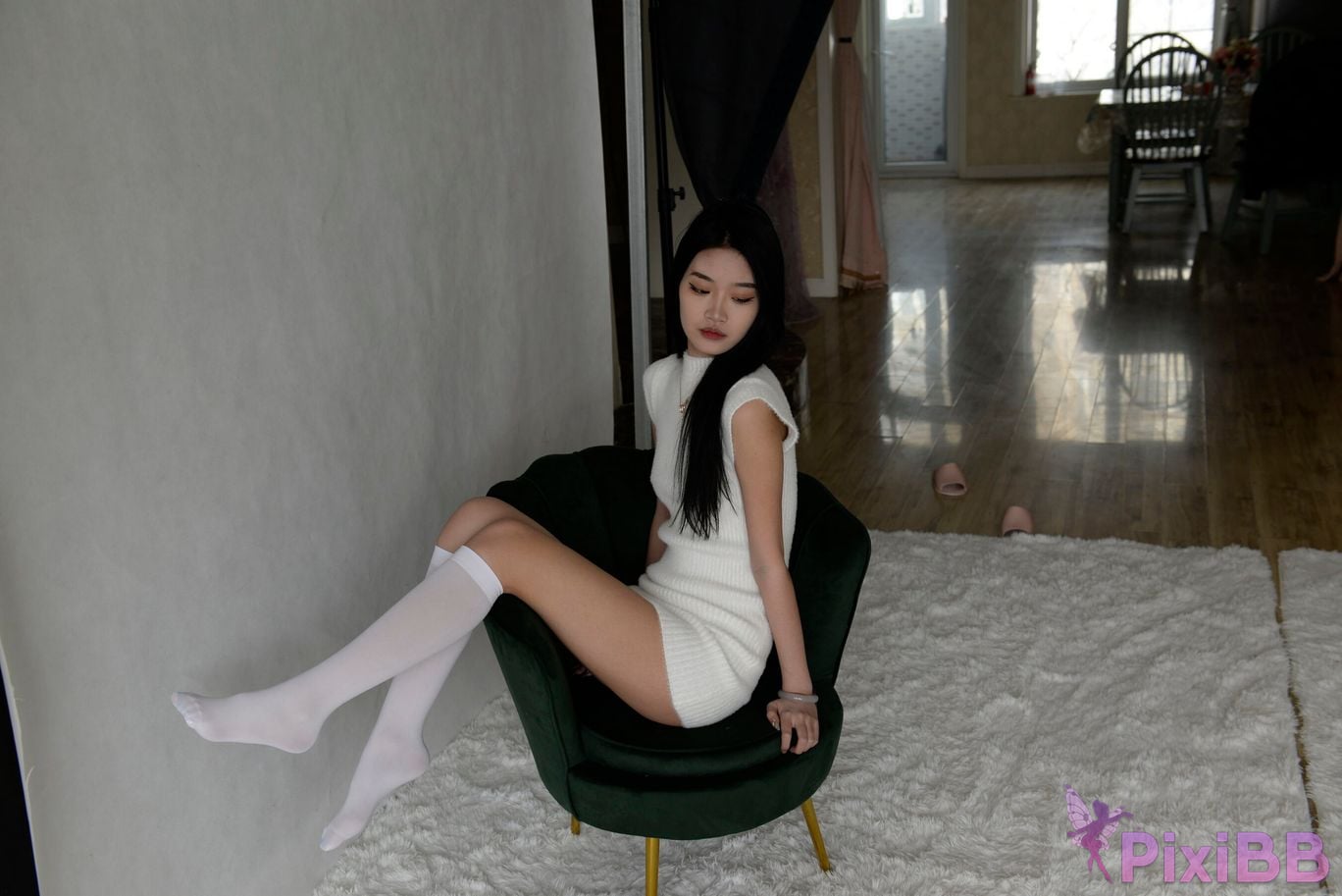 Private Photoshoot Xiaoya kemi R18 OK X model White stockings with long legs and beautiful pussy Full scale shooting PixiBB.COM 008