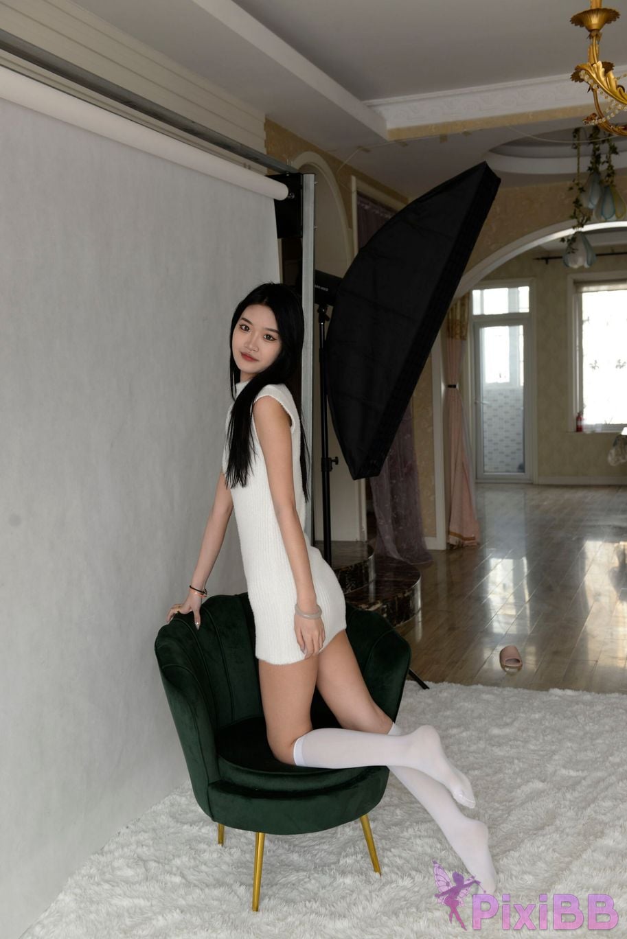 Private Photoshoot Xiaoya kemi R18 OK X model White stockings with long legs and beautiful pussy Full scale shooting PixiBB.COM 012