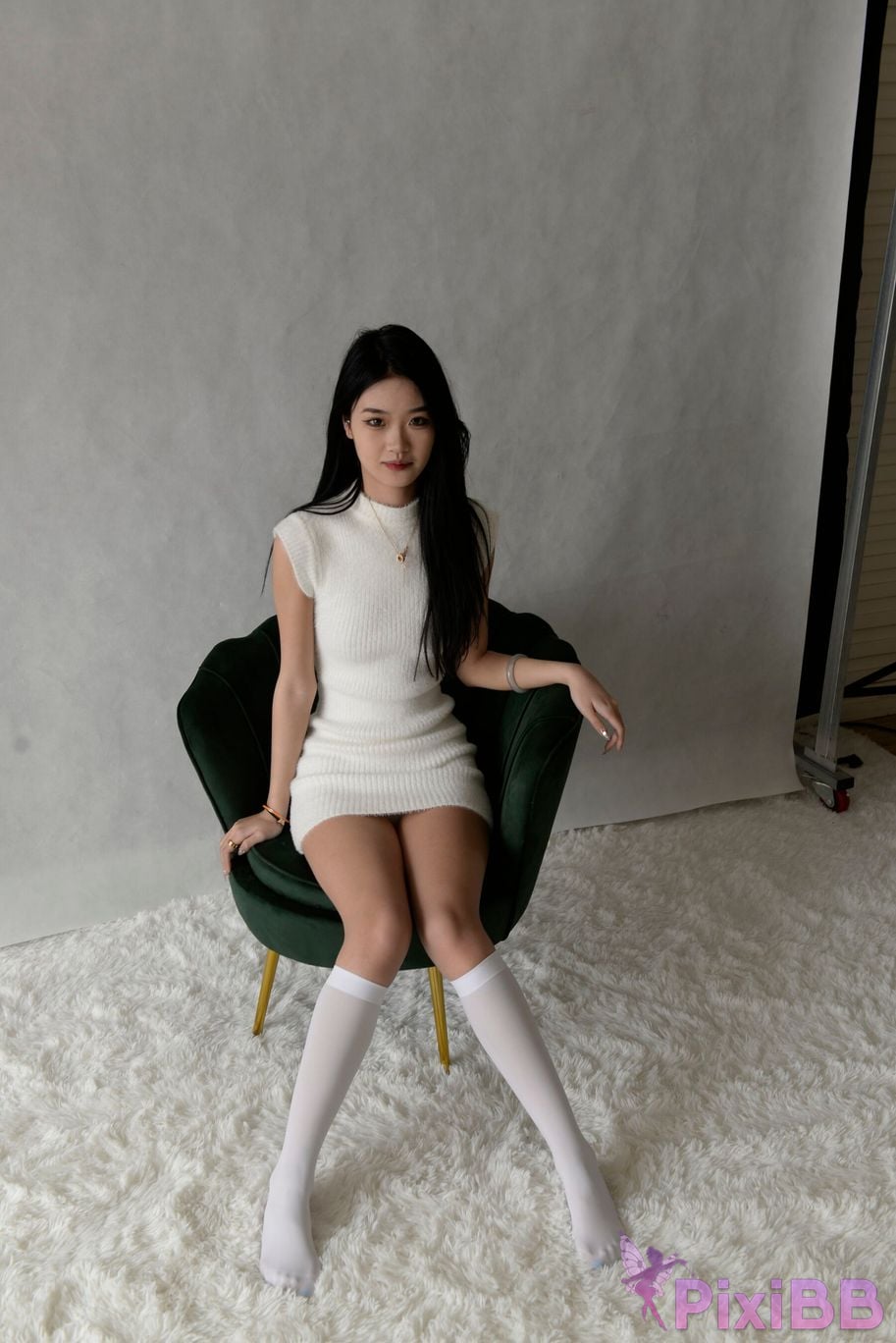 Private Photoshoot Xiaoya kemi R18 OK X model White stockings with long legs and beautiful pussy Full scale shooting PixiBB.COM 015