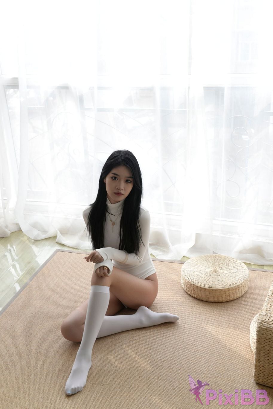 Private Photoshoot Xiaoya kemi R18 OK X model White stockings with long legs and beautiful pussy Full scale shooting PixiBB.COM 018