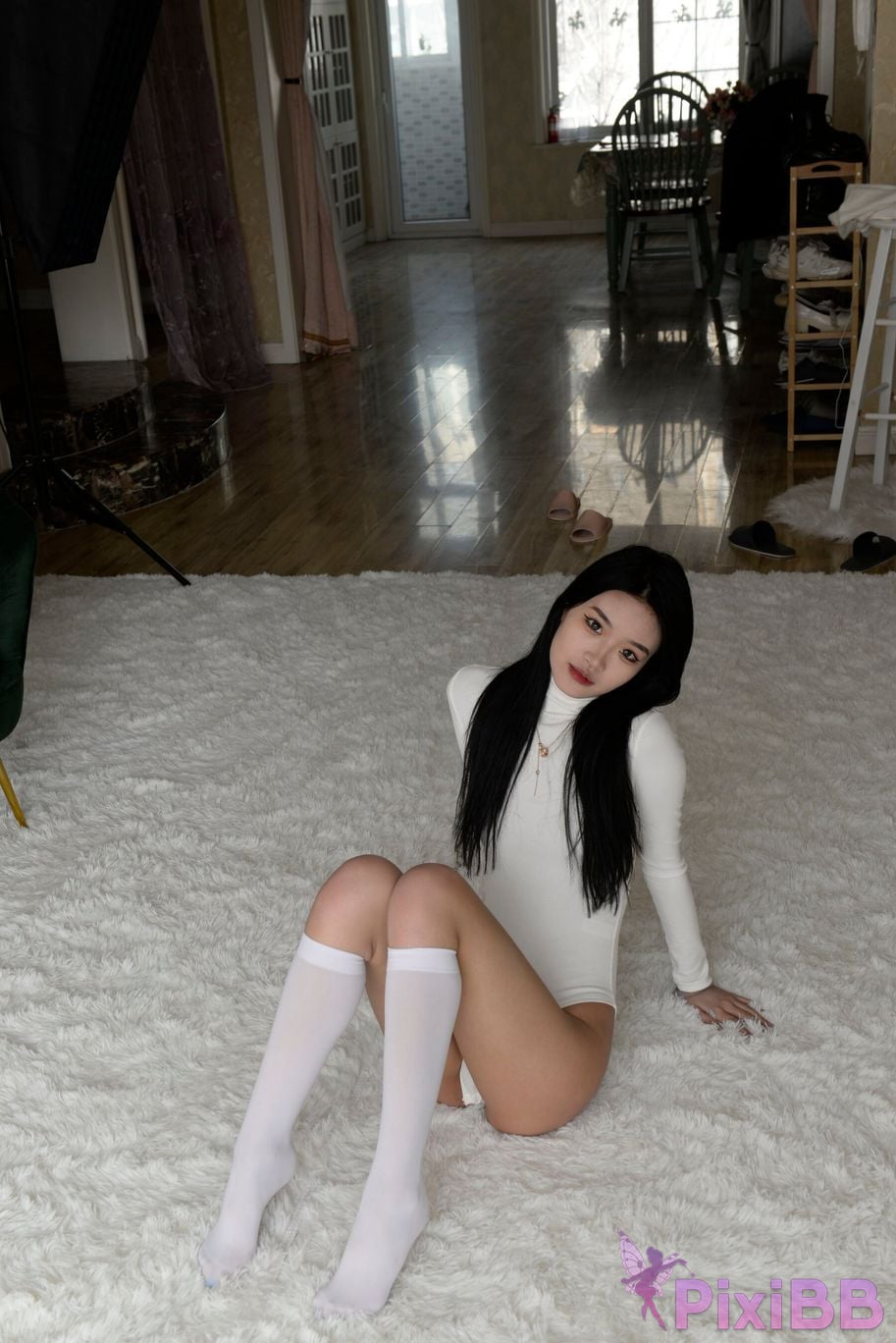 Private Photoshoot Xiaoya kemi R18 OK X model White stockings with long legs and beautiful pussy Full scale shooting PixiBB.COM 074