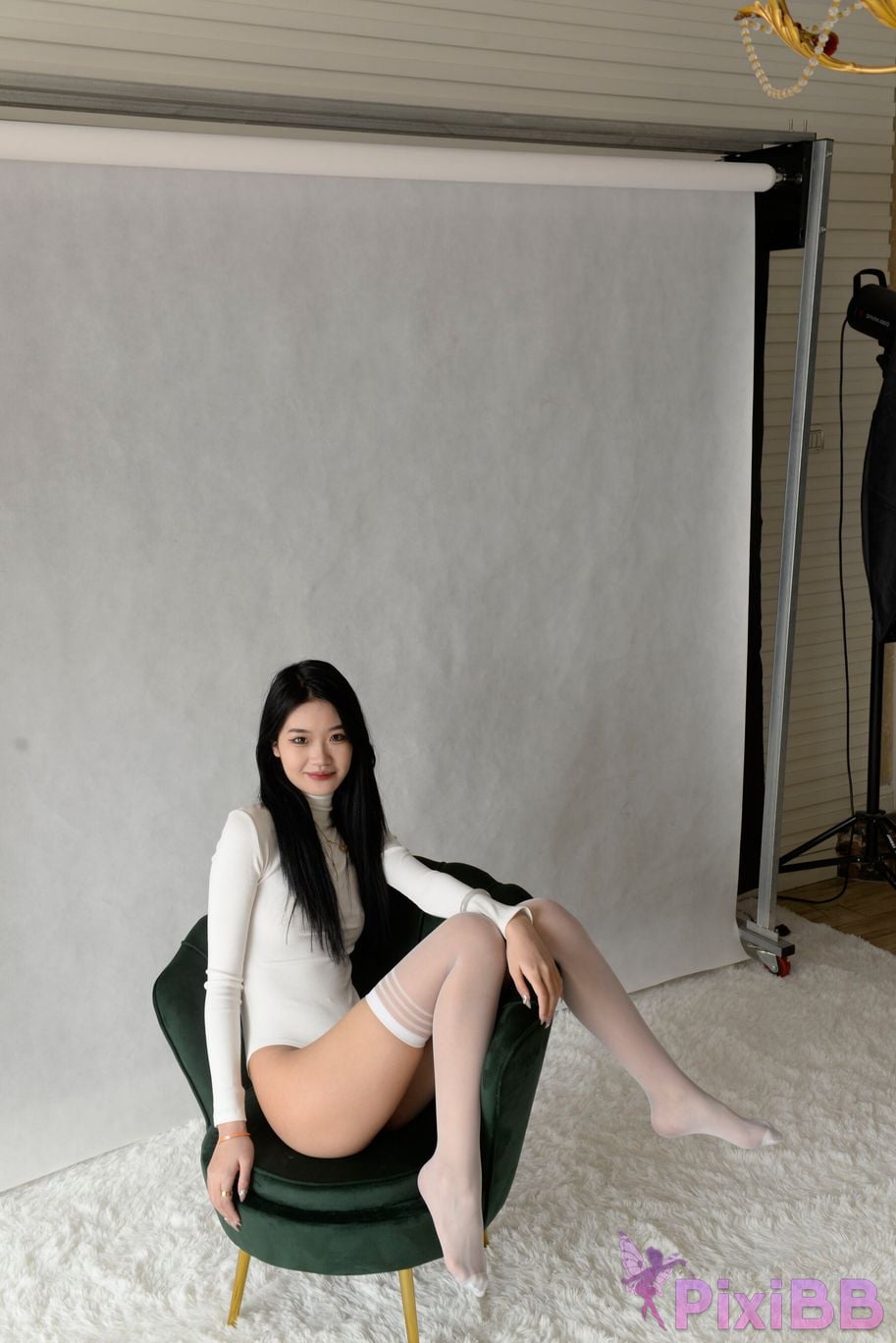 Private Photoshoot Xiaoya kemi R18 OK X model White stockings with long legs and beautiful pussy Full scale shooting PixiBB.COM 110