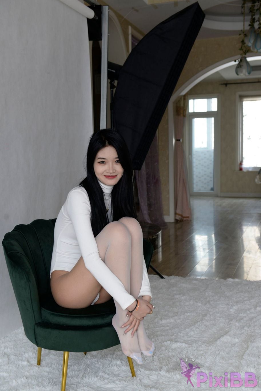 Private Photoshoot Xiaoya kemi R18 OK X model White stockings with long legs and beautiful pussy Full scale shooting PixiBB.COM 151