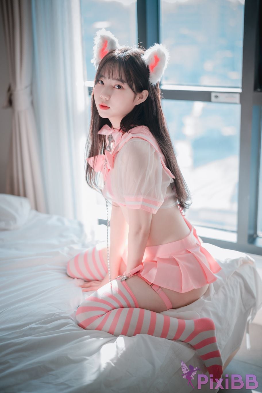 DJAWA Photo Myu a Catgirl in Pink PixiBB.COM 004