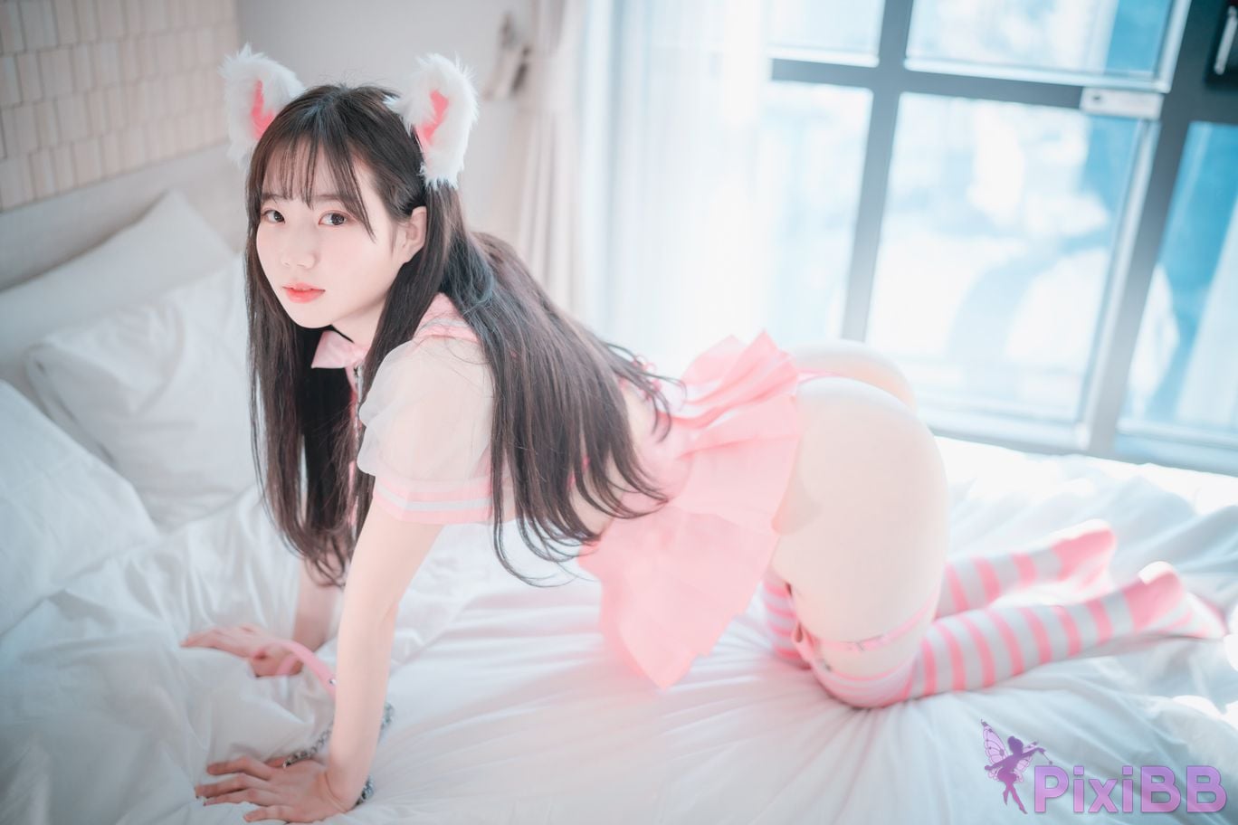 DJAWA Photo Myu a Catgirl in Pink PixiBB.COM 017
