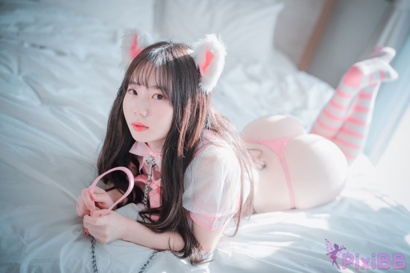 DJAWA Photo Myu a Catgirl in Pink PixiBB.COM 048
