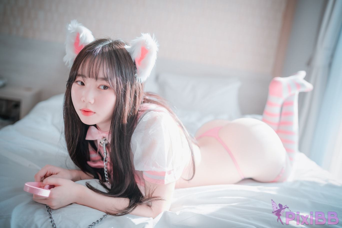 DJAWA Photo Myu a Catgirl in Pink PixiBB.COM 050