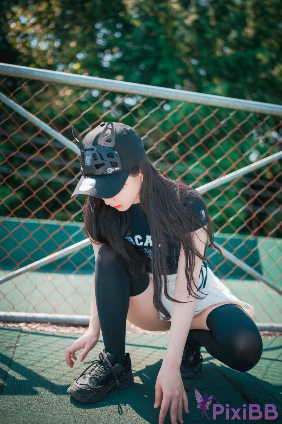 DJAWA Photo Jeong Jenny Classic Athletic Girl in Navy Blue PixiBB.COM 001
