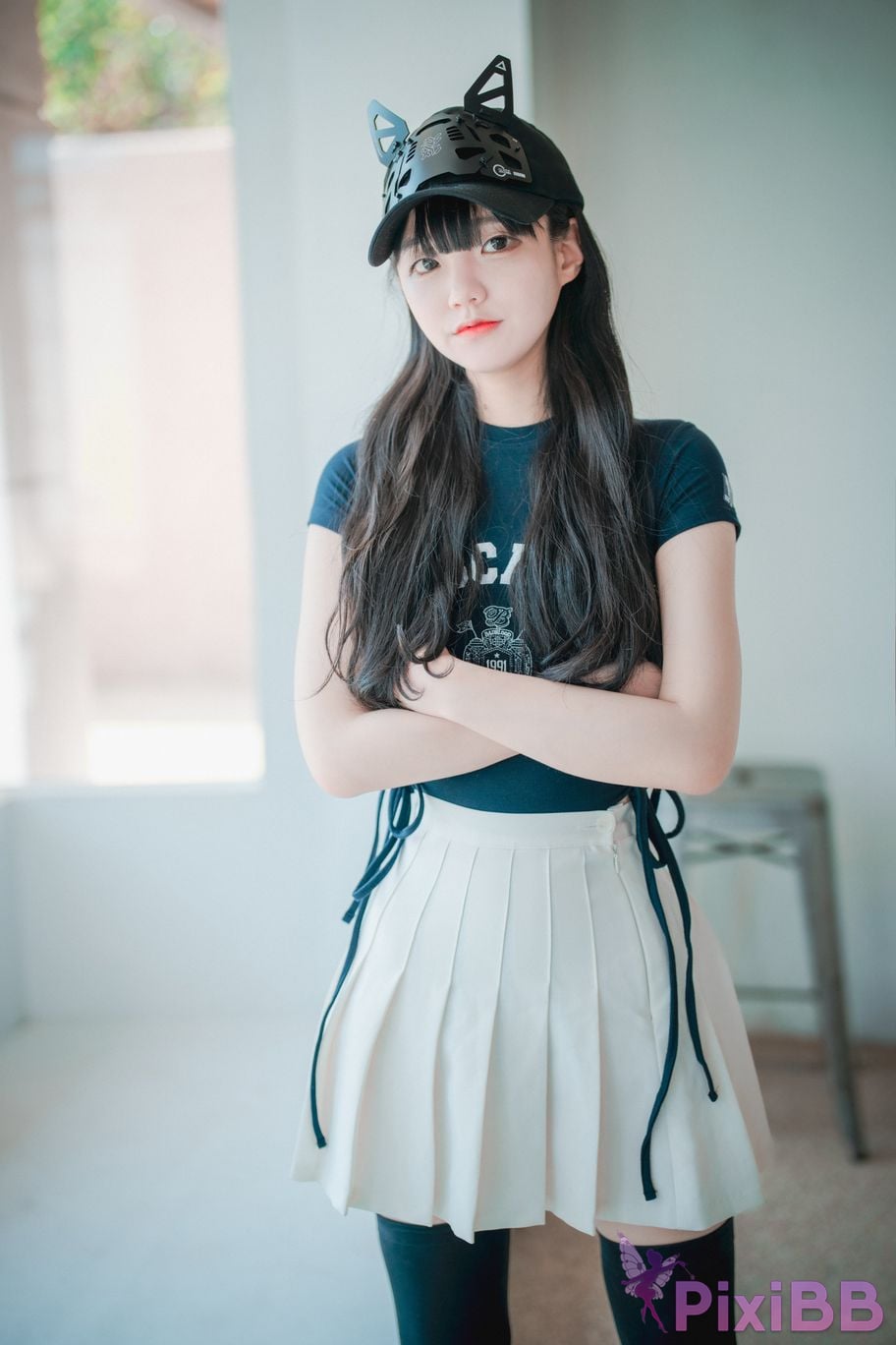 DJAWA Photo Jeong Jenny Classic Athletic Girl in Navy Blue PixiBB.COM 002