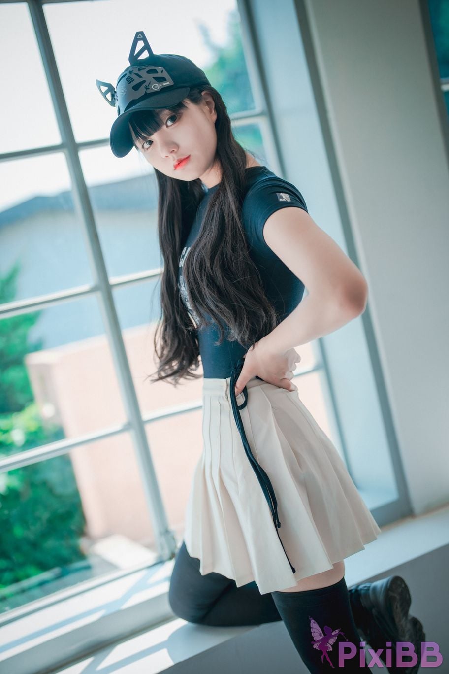 DJAWA Photo Jeong Jenny Classic Athletic Girl in Navy Blue PixiBB.COM 003