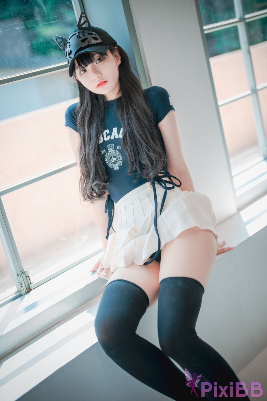 DJAWA Photo Jeong Jenny Classic Athletic Girl in Navy Blue PixiBB.COM 007
