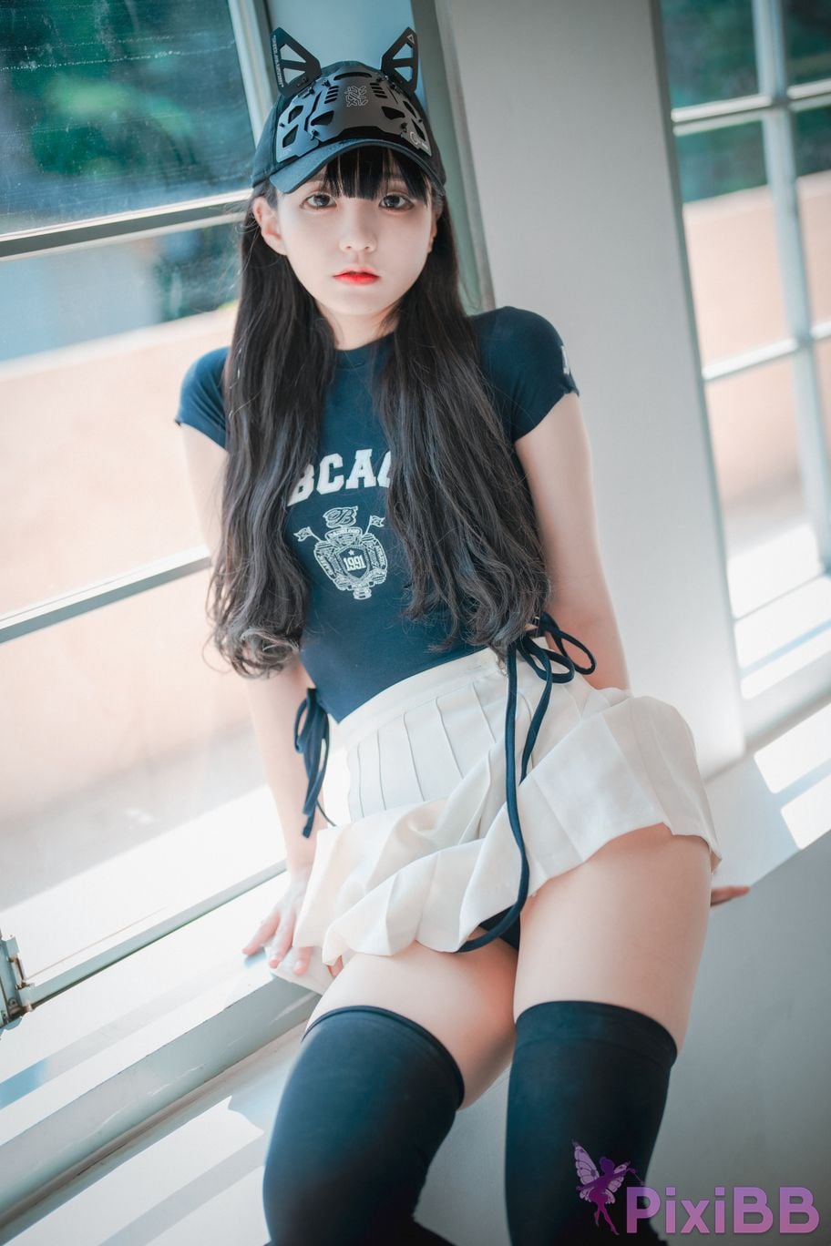 DJAWA Photo Jeong Jenny Classic Athletic Girl in Navy Blue PixiBB.COM 008