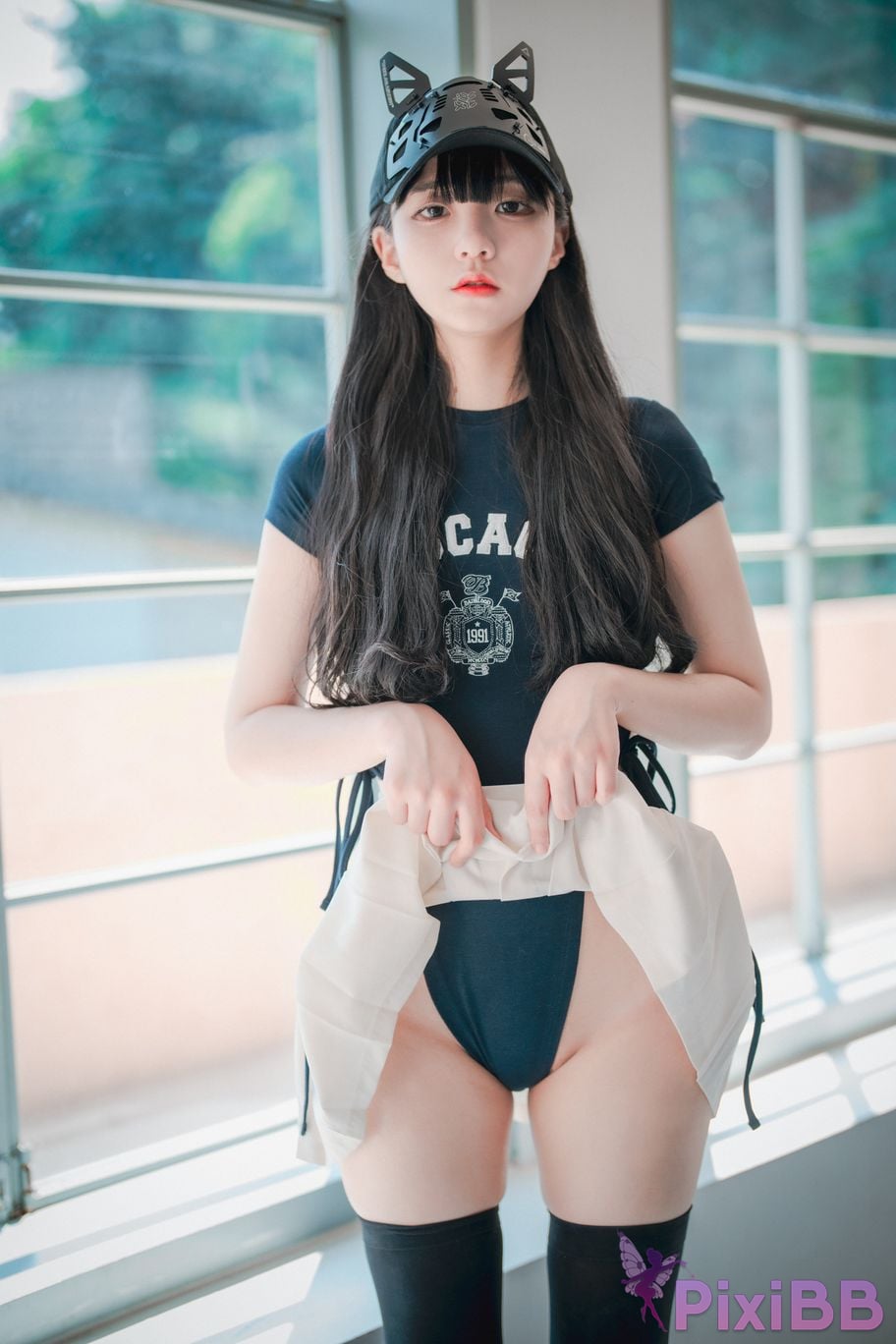 DJAWA Photo Jeong Jenny Classic Athletic Girl in Navy Blue PixiBB.COM 010