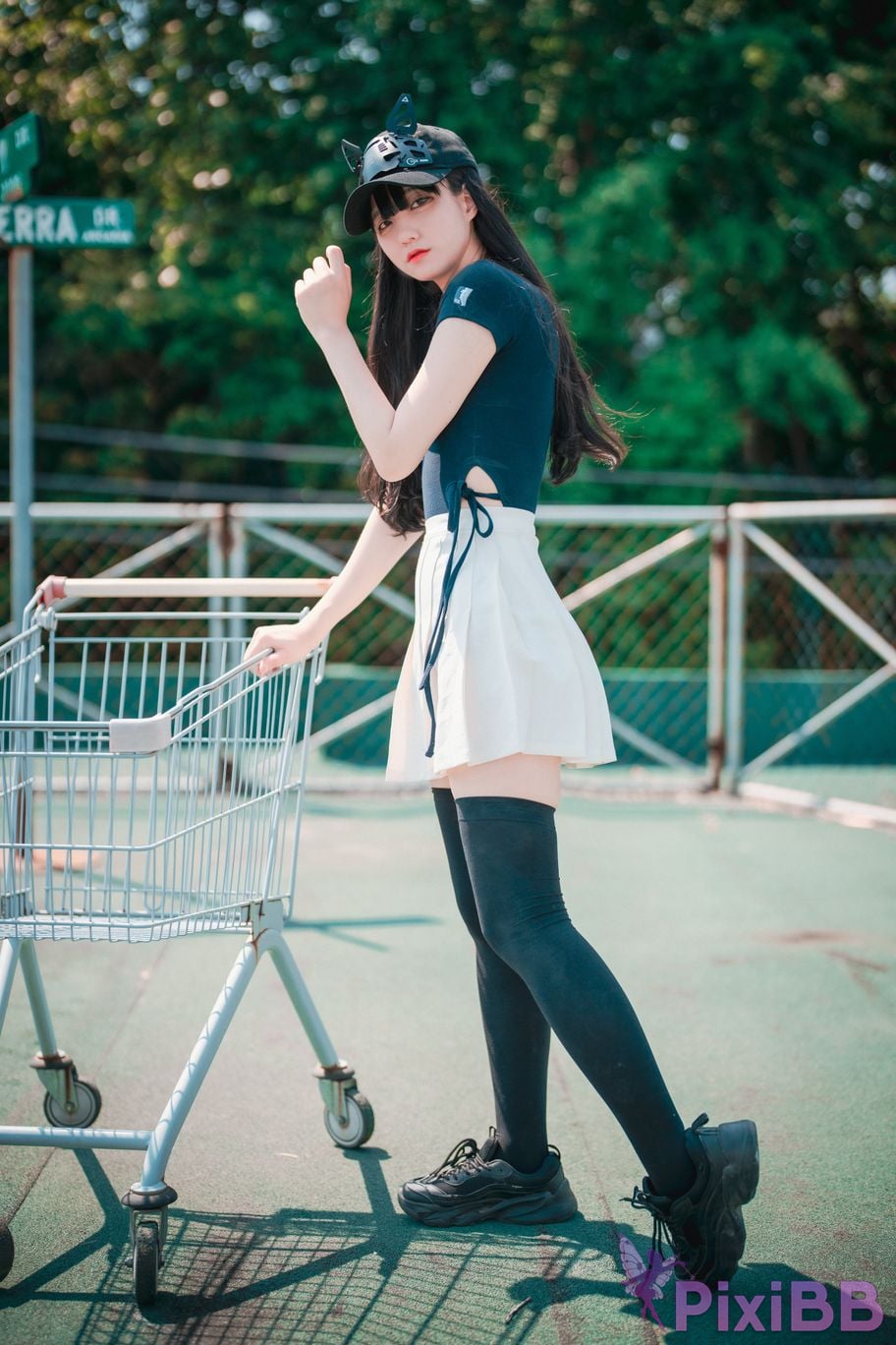 DJAWA Photo Jeong Jenny Classic Athletic Girl in Navy Blue PixiBB.COM 012