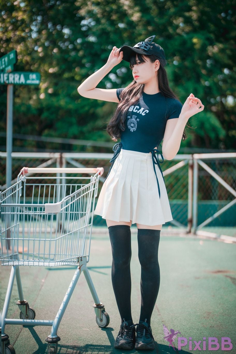 DJAWA Photo Jeong Jenny Classic Athletic Girl in Navy Blue PixiBB.COM 016