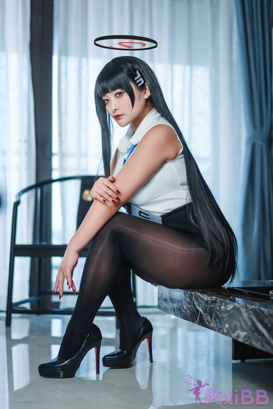Cosplayer Luo Li LoLiSAMA Blue Archive Rion Moon PixiBB.COM 029