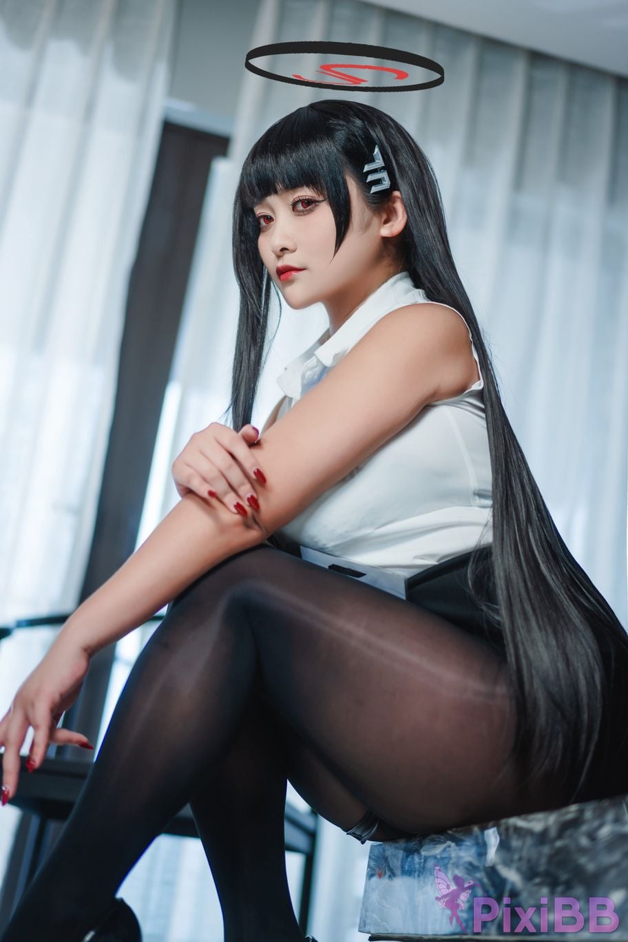Cosplayer Luo Li LoLiSAMA Blue Archive Rion Moon PixiBB.COM 030