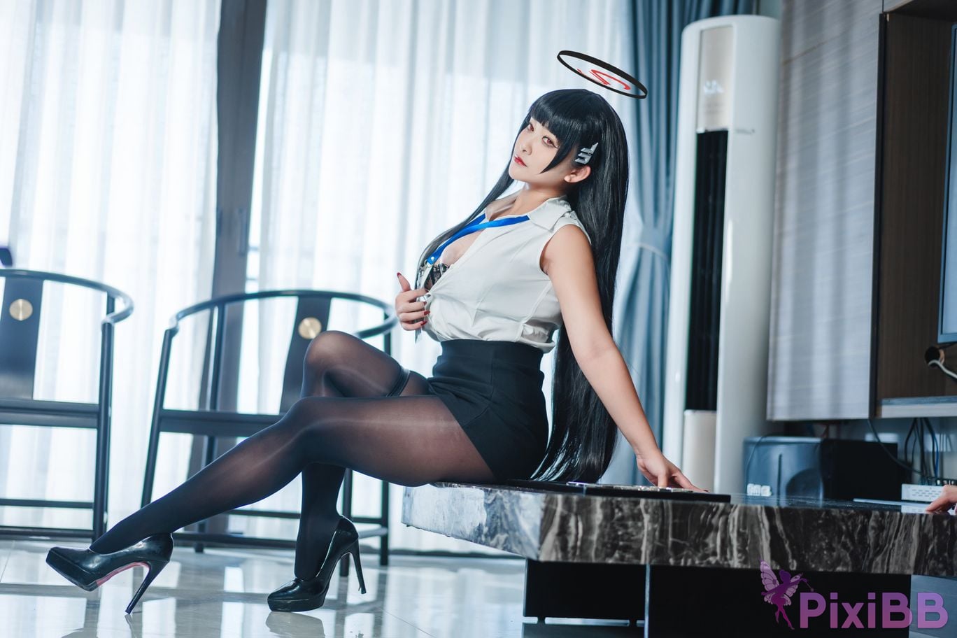 Cosplayer Luo Li LoLiSAMA Blue Archive Rion Moon PixiBB.COM 031