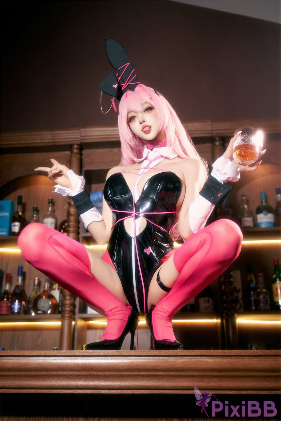 Cosplayer Expired rice noodles Nikke goddess of victory Velvet bunny girl PixiBB.COM 024