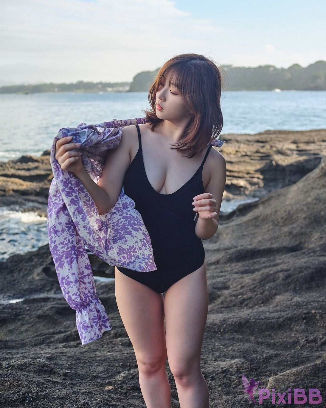 Japanese Idol Kasame Flower rain cape photo collection morning calm PixiBB.COM 015