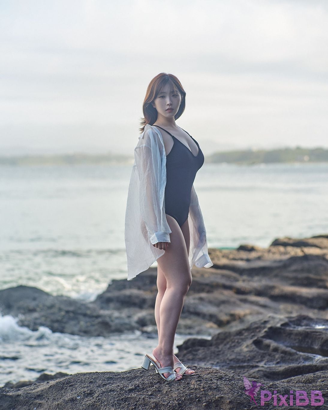 Japanese Idol Kasame Flower rain cape photo collection morning calm PixiBB.COM 044