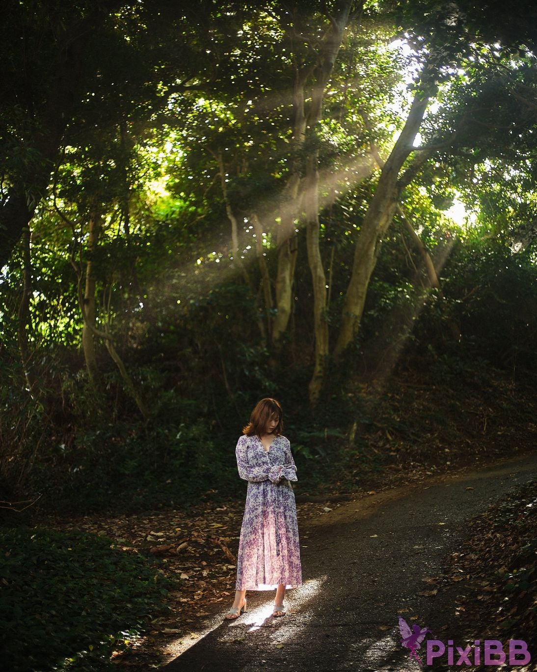 Japanese Idol Kasame Flower rain cape photo collection morning calm PixiBB.COM 063