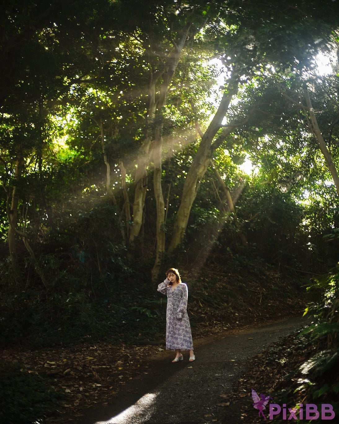 Japanese Idol Kasame Flower rain cape photo collection morning calm PixiBB.COM 064