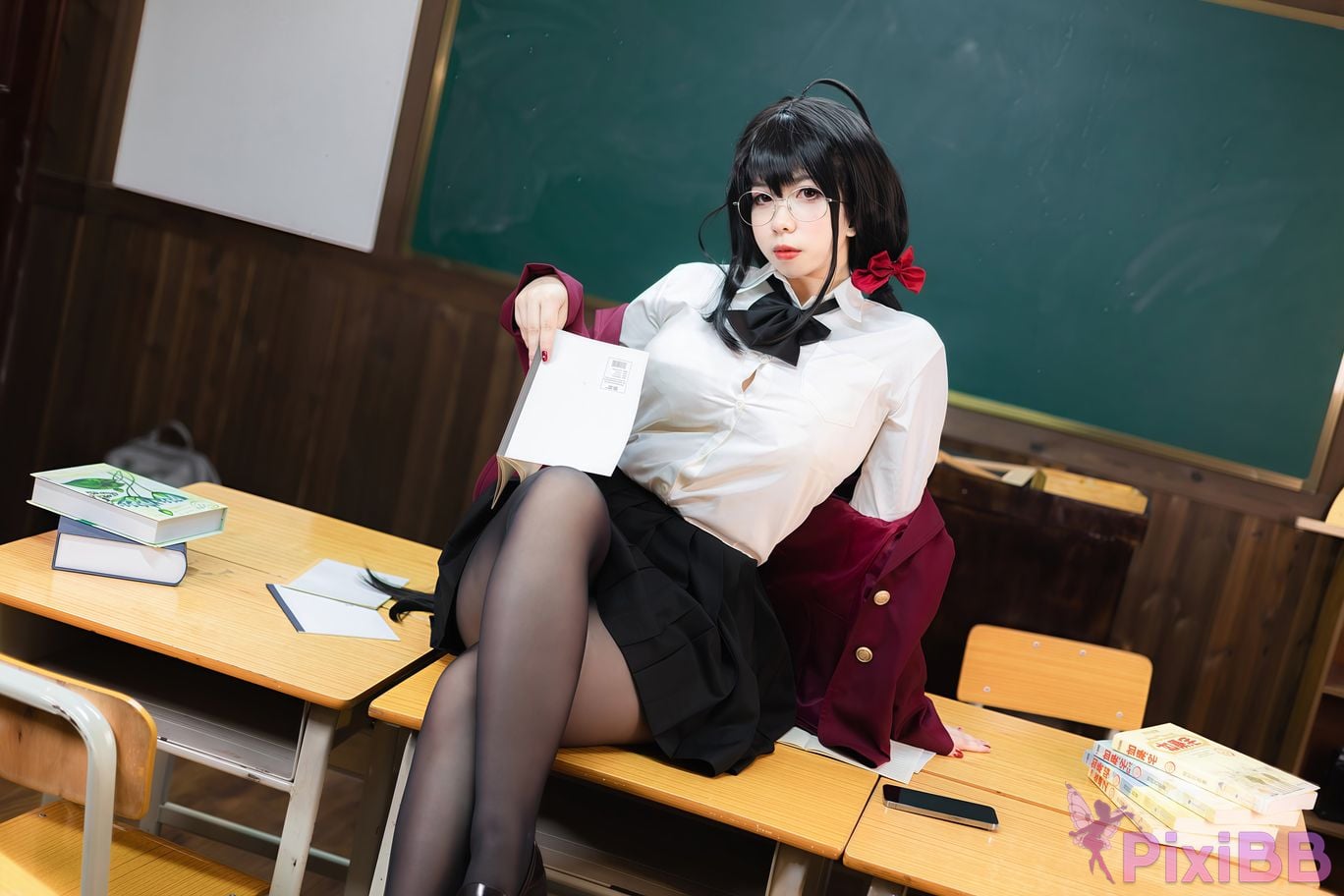 Cosplayer Charming pupils Meroko azur lane Dafeng JK PixiBB.COM 001