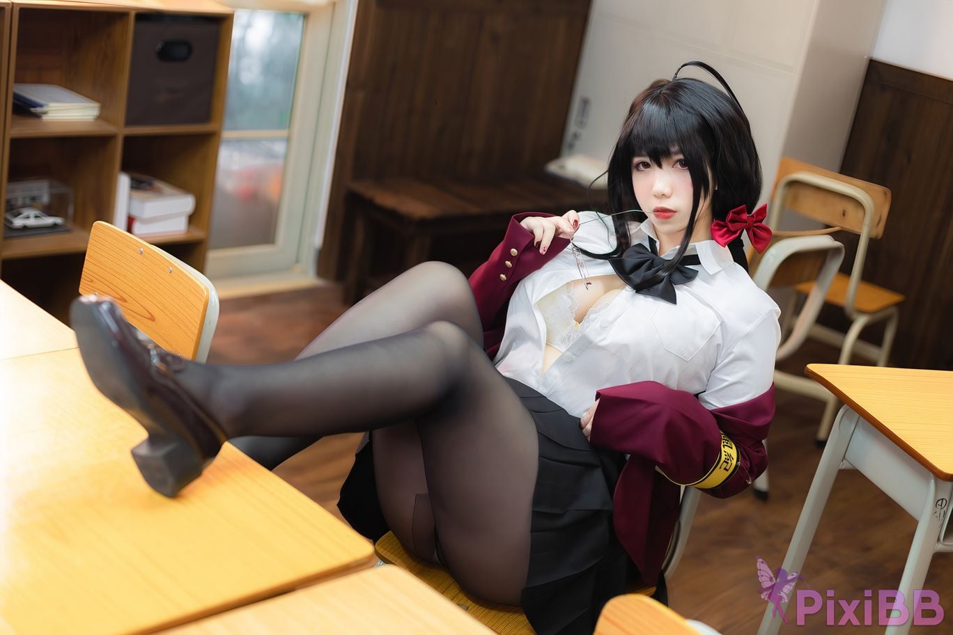 Cosplayer Charming pupils Meroko azur lane Dafeng JK PixiBB.COM 002