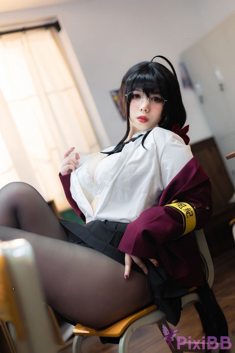 Cosplayer Charming pupils Meroko azur lane Dafeng JK PixiBB.COM 003