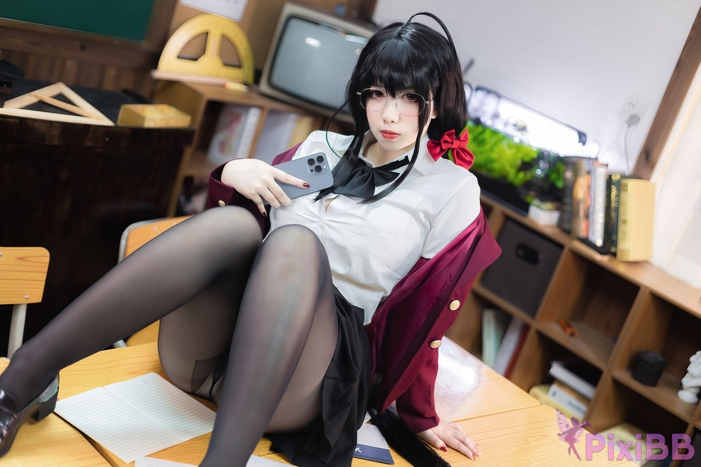 Cosplayer Charming pupils Meroko azur lane Dafeng JK PixiBB.COM 004
