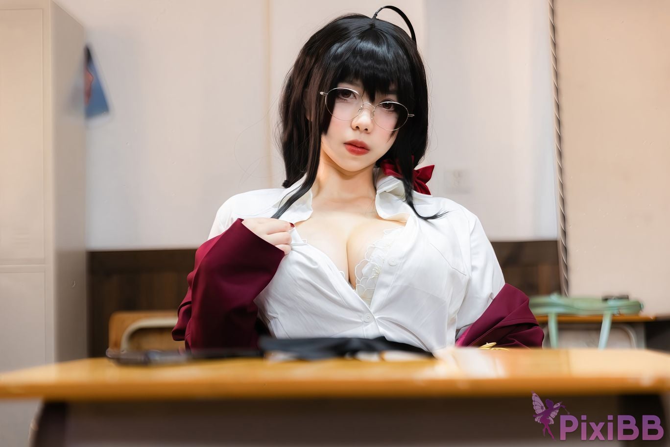 Cosplayer Charming pupils Meroko azur lane Dafeng JK PixiBB.COM 011