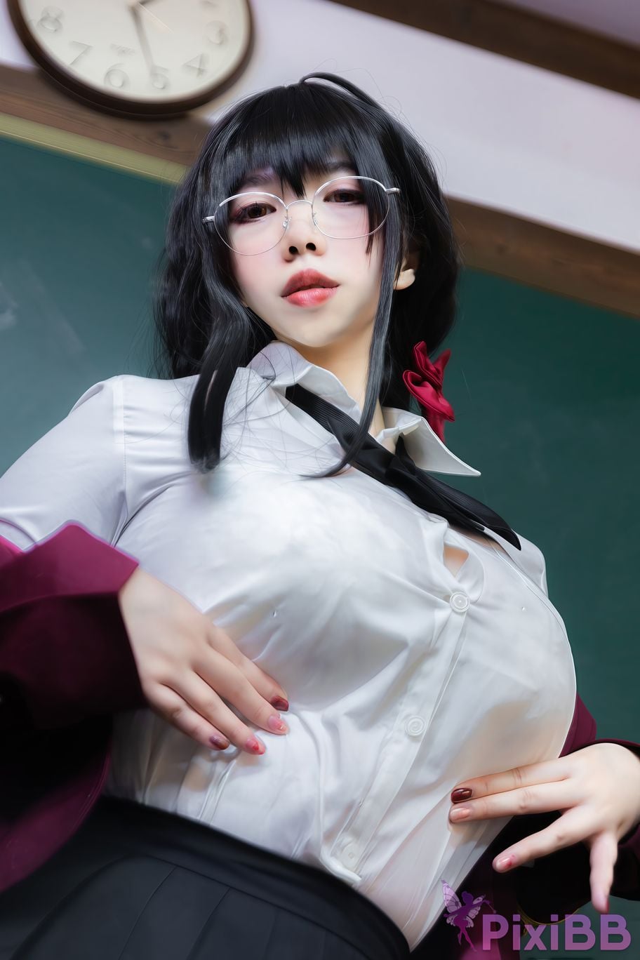Cosplayer Charming pupils Meroko azur lane Dafeng JK PixiBB.COM 012