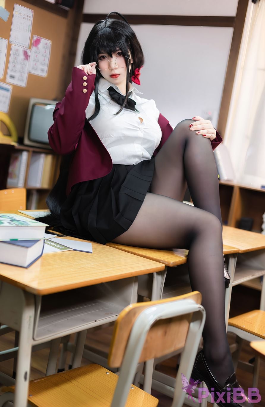 Cosplayer Charming pupils Meroko azur lane Dafeng JK PixiBB.COM 019
