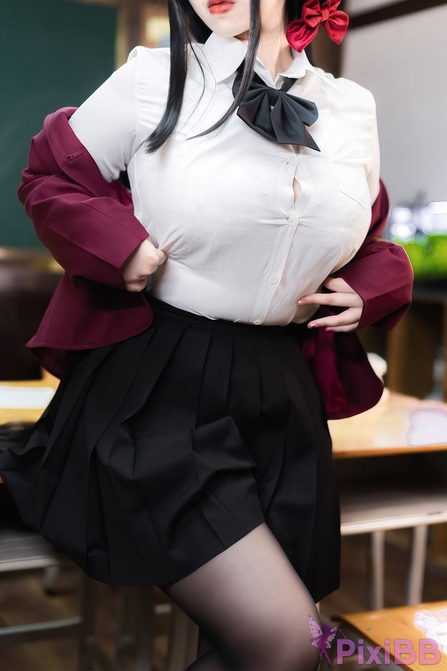 Cosplayer Charming pupils Meroko azur lane Dafeng JK PixiBB.COM 026