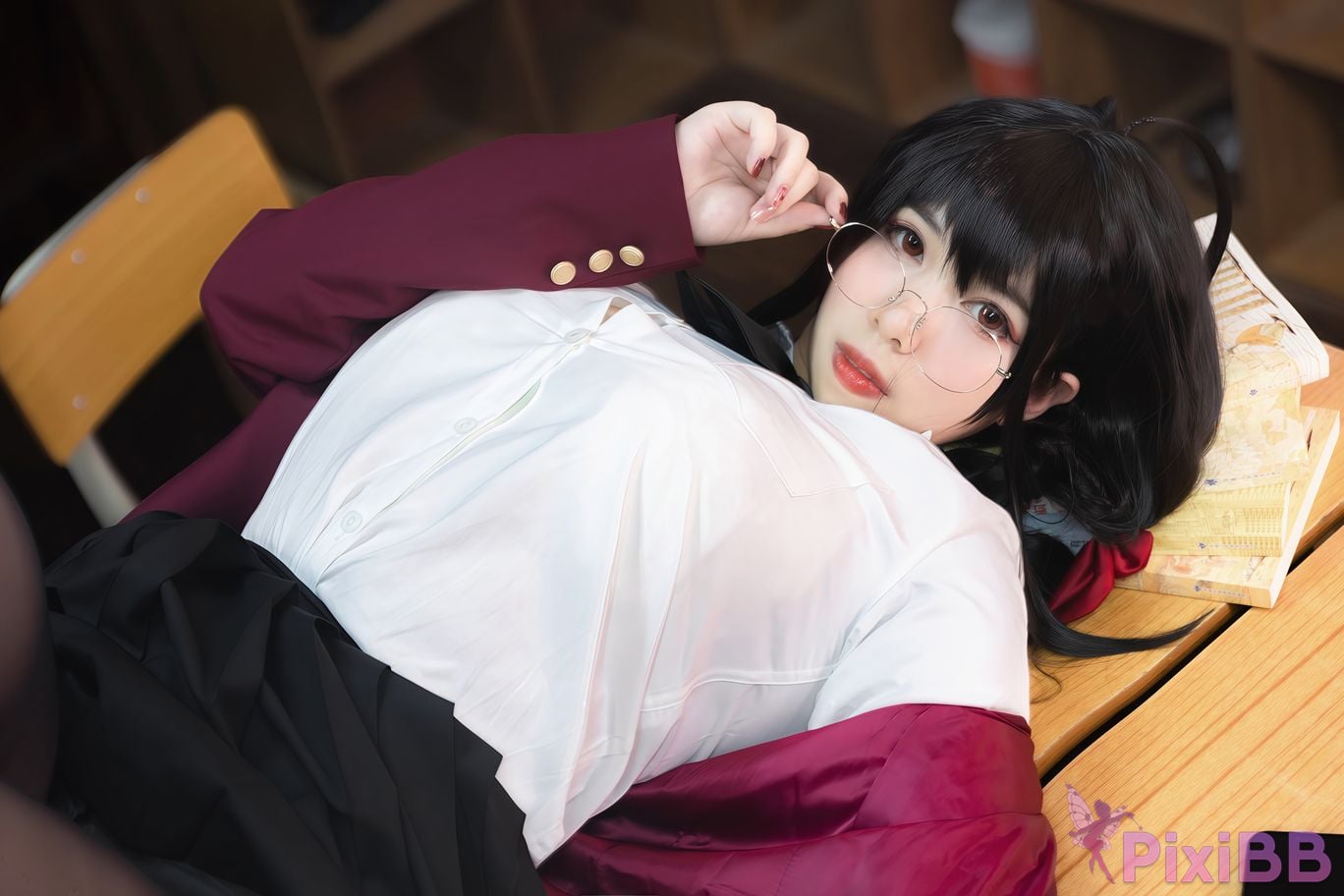 Cosplayer Charming pupils Meroko azur lane Dafeng JK PixiBB.COM 028