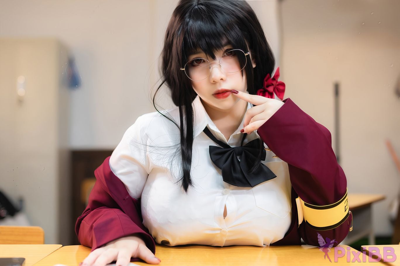 Cosplayer Charming pupils Meroko azur lane Dafeng JK PixiBB.COM 032