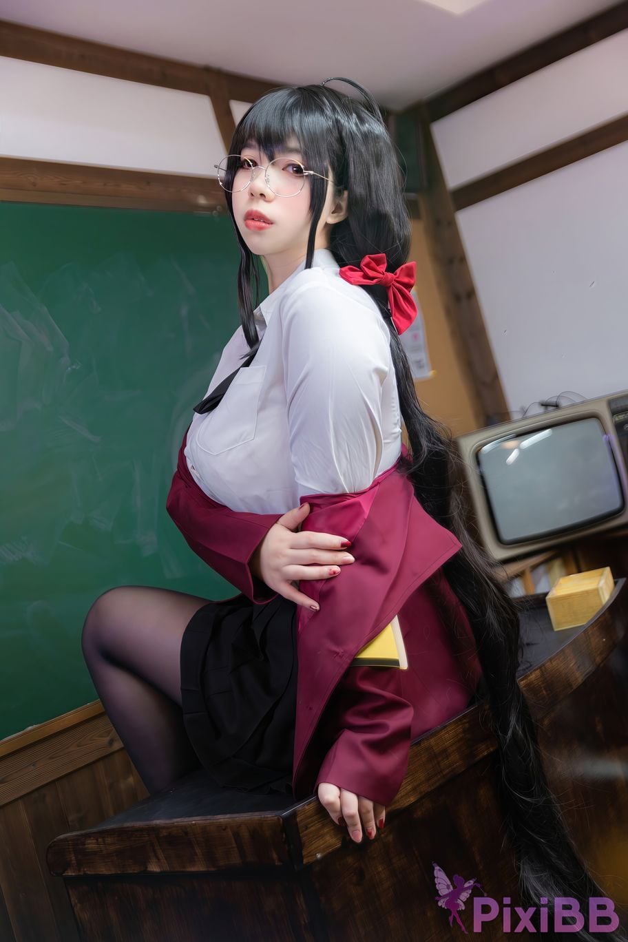 Cosplayer Charming pupils Meroko azur lane Dafeng JK PixiBB.COM 034