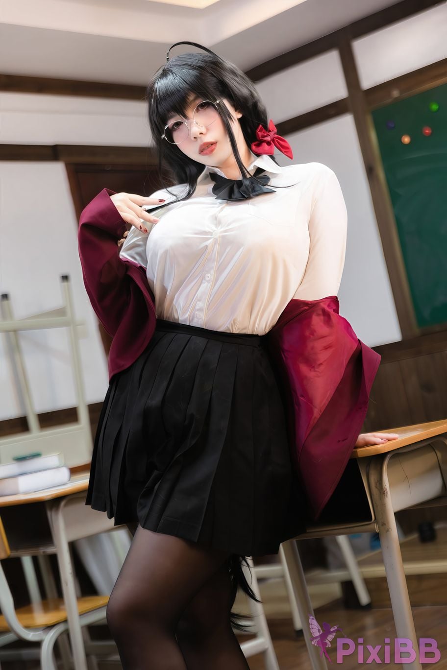 Cosplayer Charming pupils Meroko azur lane Dafeng JK PixiBB.COM 042